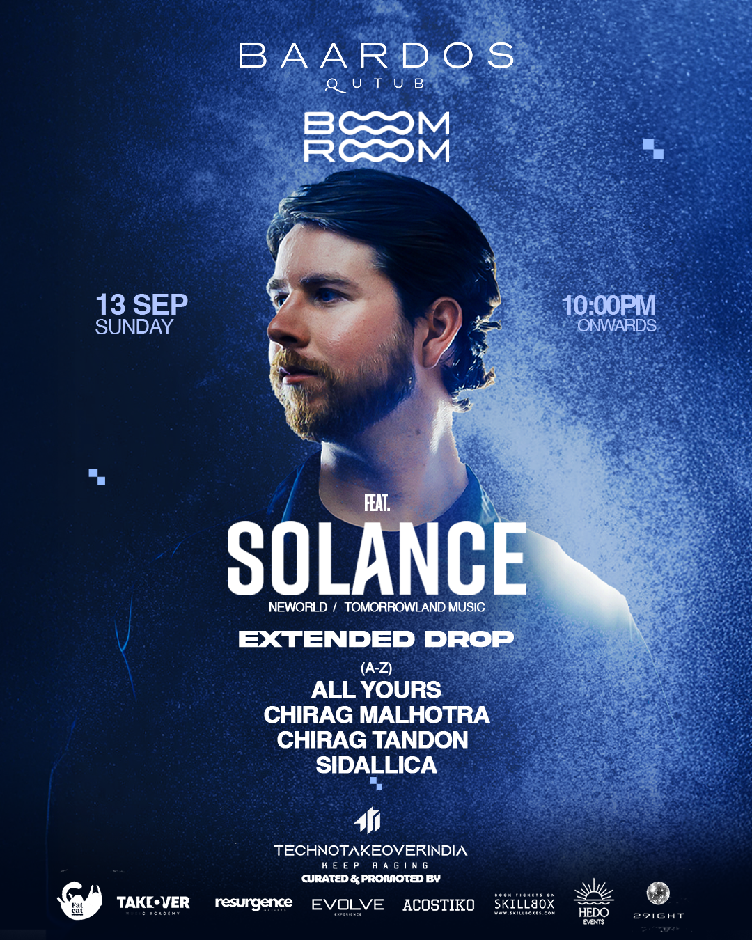 Solance & More at Baardos Qutub — Boom Room — 13 September 2026 event poster
