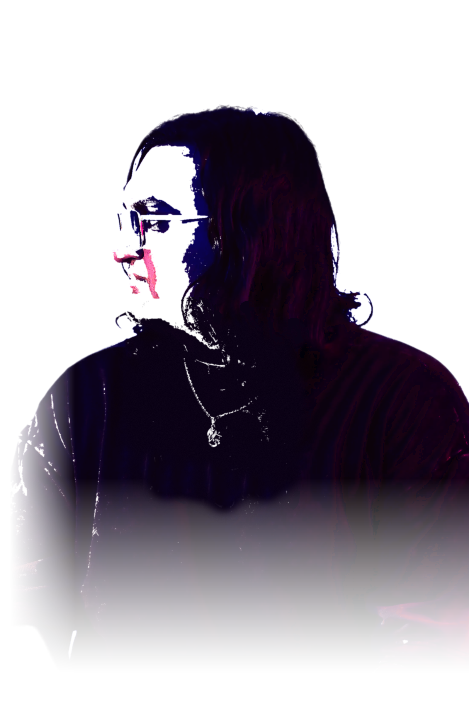 Sidallica neon silhouette profile cutout